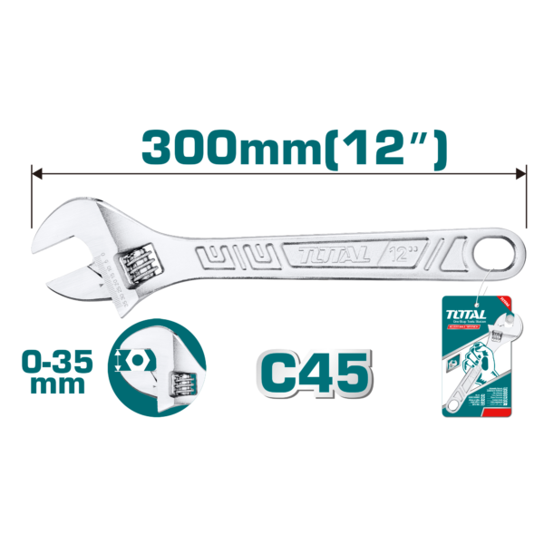 Ajustable Wrench 300mm/0-41mm