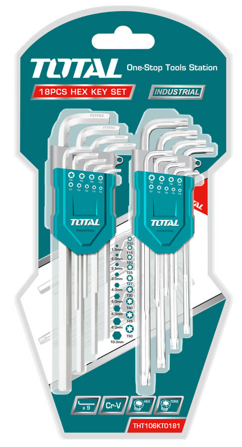 18pc Hex & Torx Key Set