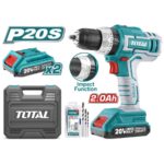 TOTAL CORDLESS DRILL Li - ion 20V / 2Ah / 45Nm